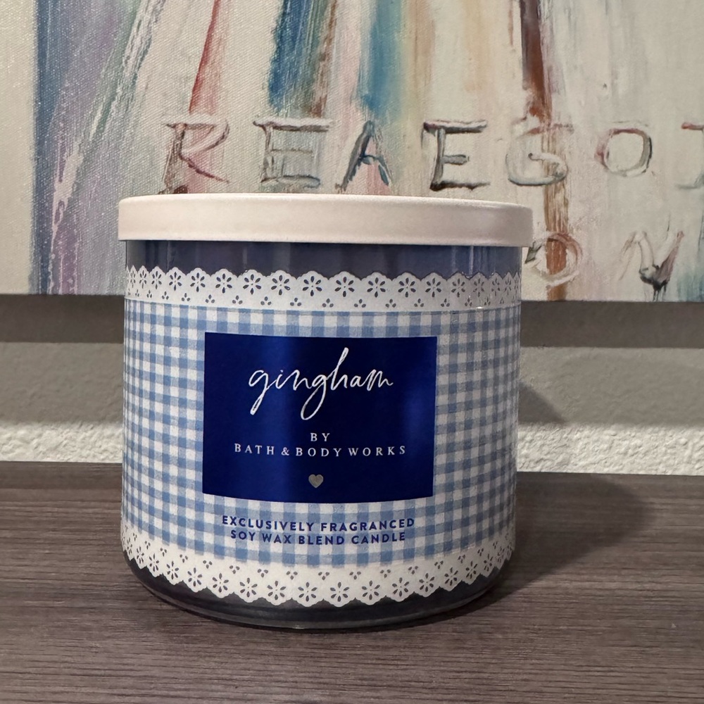 Gingham Candle Bath and Body Works